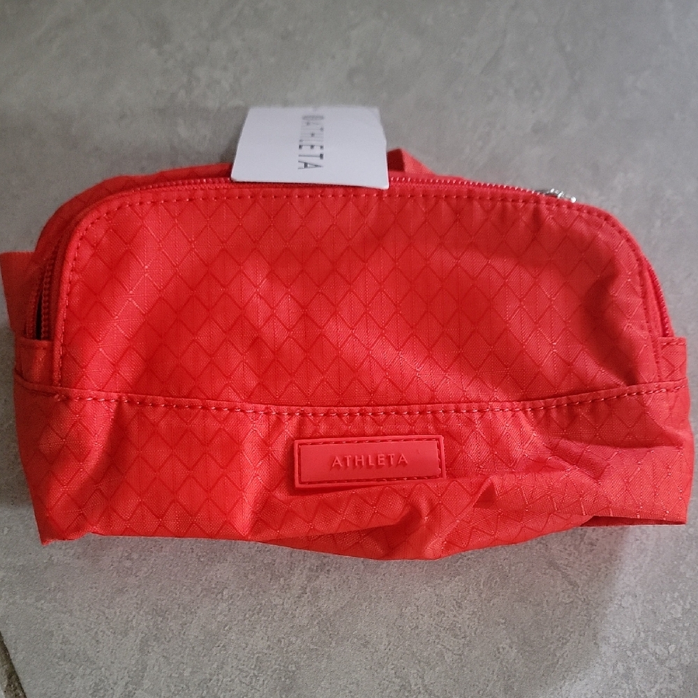 Athleta Vibrant Red Cosmetic Bag